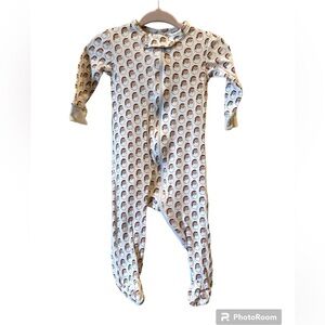 Lila and Hayes Santa Footie 3-6M